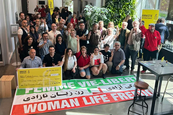 اهدای جایزه سازمان عفو بین‌الملل کانادای فرانسه زبان به ستاد زن، زندگی، آزادی مونترال